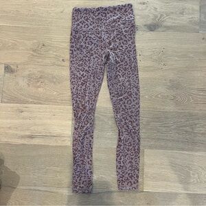 Athleta Elation Ultra High Rise Tight in purple leopard print